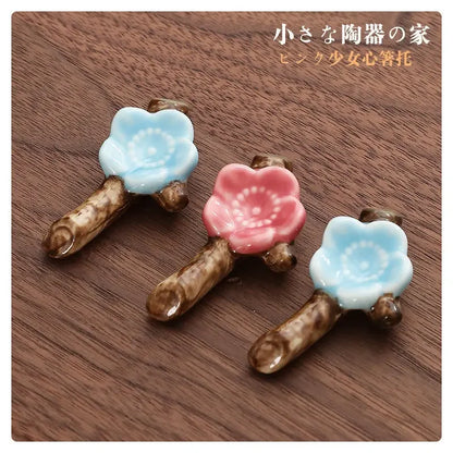 3pcs/set Ceramic Chopstick Rest