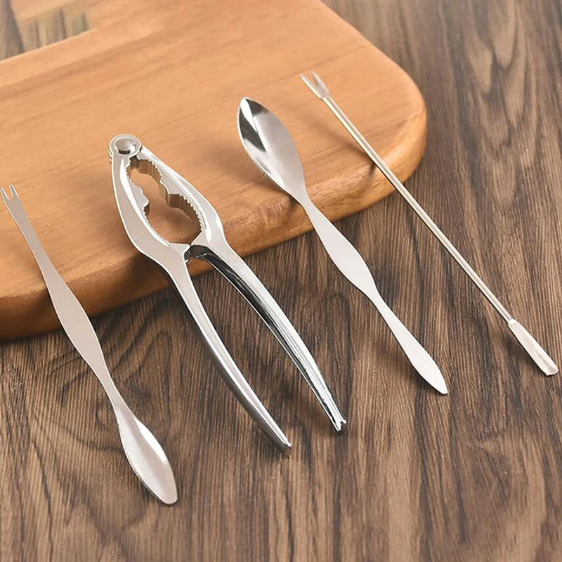 4Pcs/Set Stainless Steel Crab/Seafood Tools