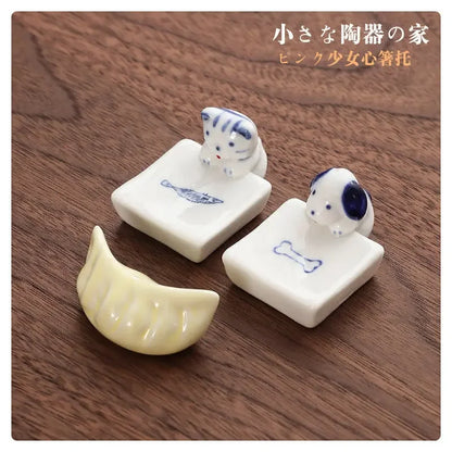 3pcs/set Ceramic Chopstick Rest