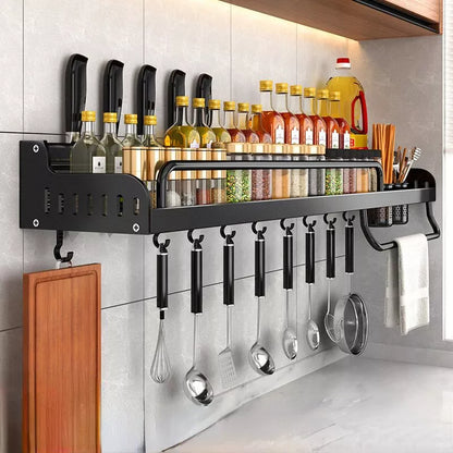 Wall Mounted Kitchen Organizer & Spice Rack