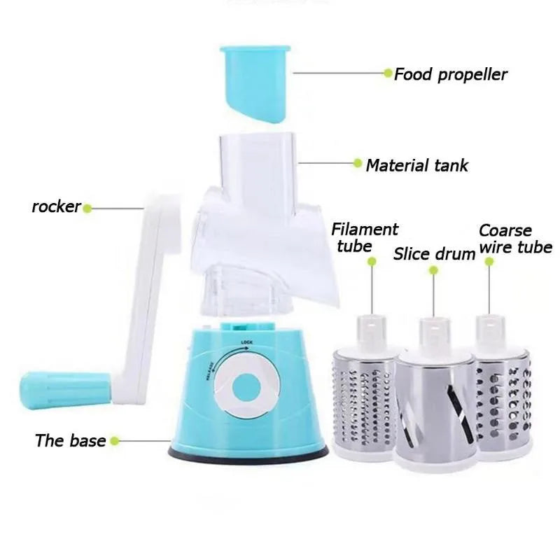 Manual Vegetable Cutter & Shredder Food Processor