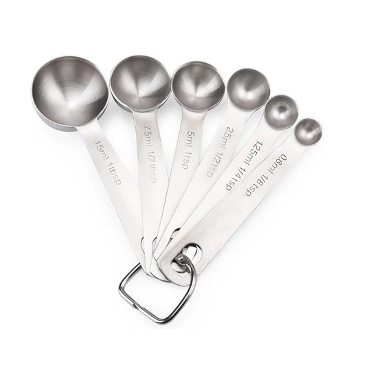 6Pcs/Set Multipurpose Food-grade Stainless Steel Measuring Spoon