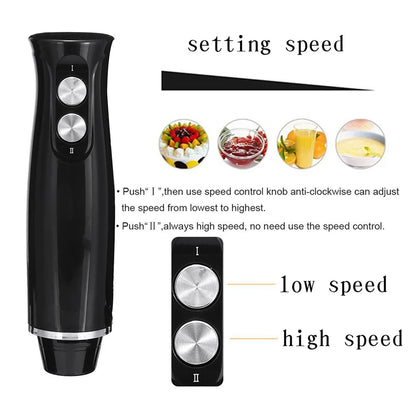 500W 4-in-1 Handheld Food Processor