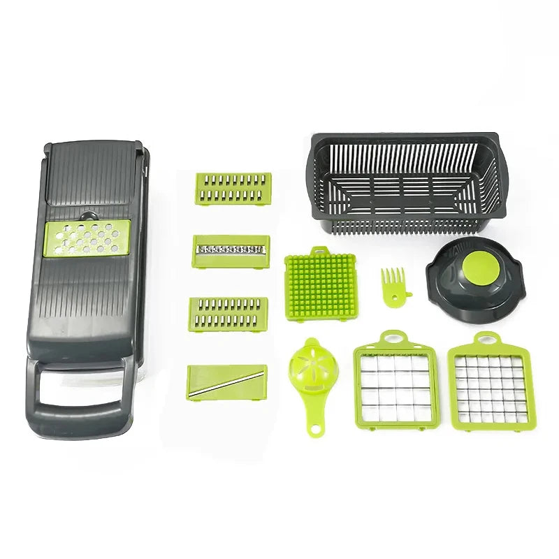 Multi-Use Slicer, Cutter And Shredder, Ratchet Grater Fruit & Vegetable Processor