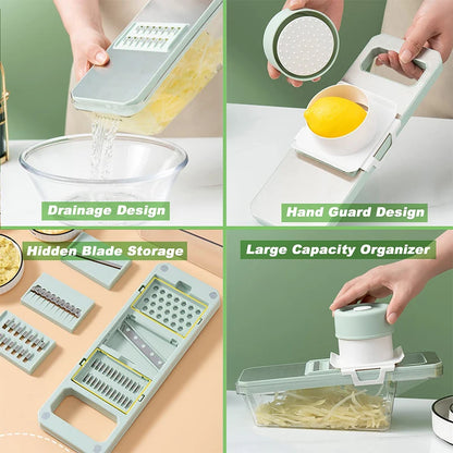 6-In-1 Multifunctional Ratchet Vegetable Slicer Shredder Grater