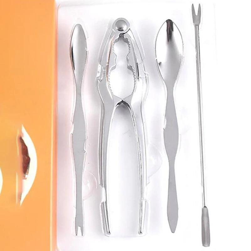 4Pcs/Set Stainless Steel Crab/Seafood Tools