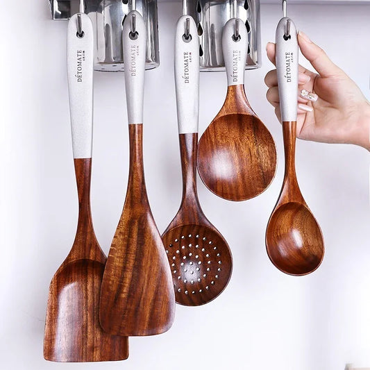 Wooden Cooking and Serving Spoons